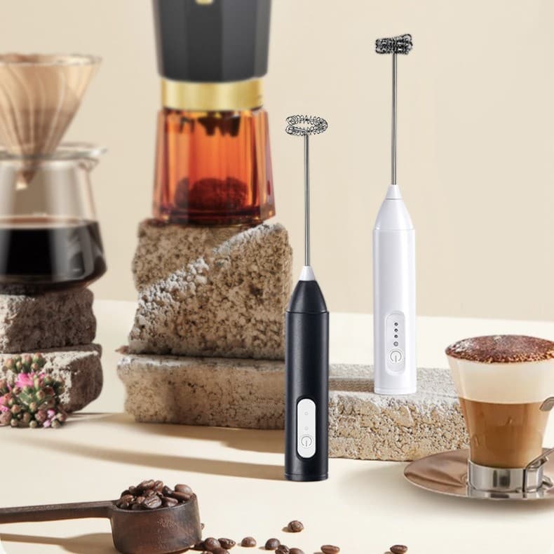 Cross-border Electric Multi-functional Double Whisk Milk Frother & Egg Beater, Coffee Milk Frother, Household Mini Mixer