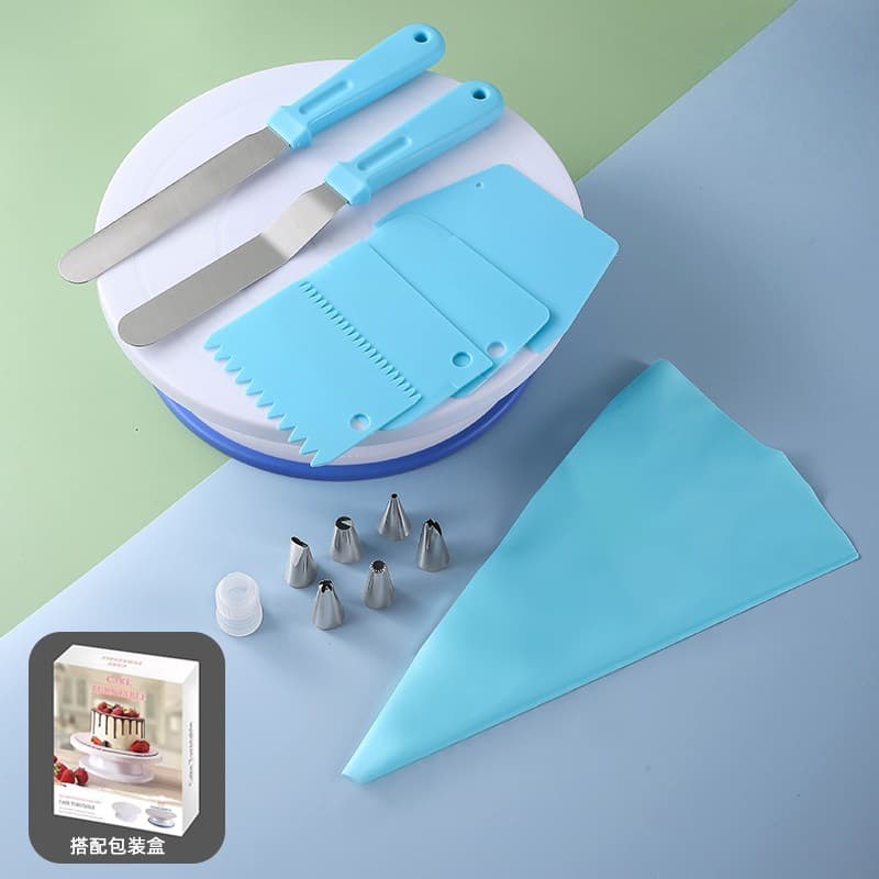 Cake Turntable Icing Rotating Stand Baking Tool Set for Home Birthday Cake Decoration
