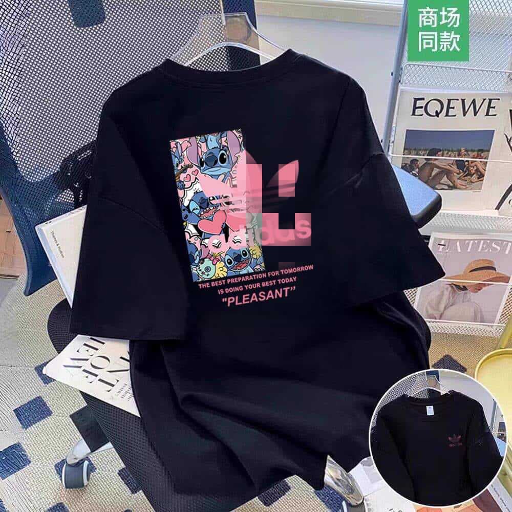 200g Pure Cotton | Summer Parent-Child Matching Three-Leaf Stitch Grass Boy Collaboration Short Sleeve T-Shirt AD8265#