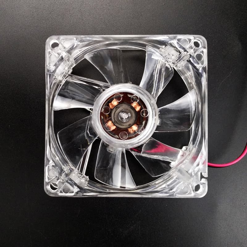 PC Case Power Supply Fan 8cm Transparent No-LED Quiet Cooling Fan for Computer