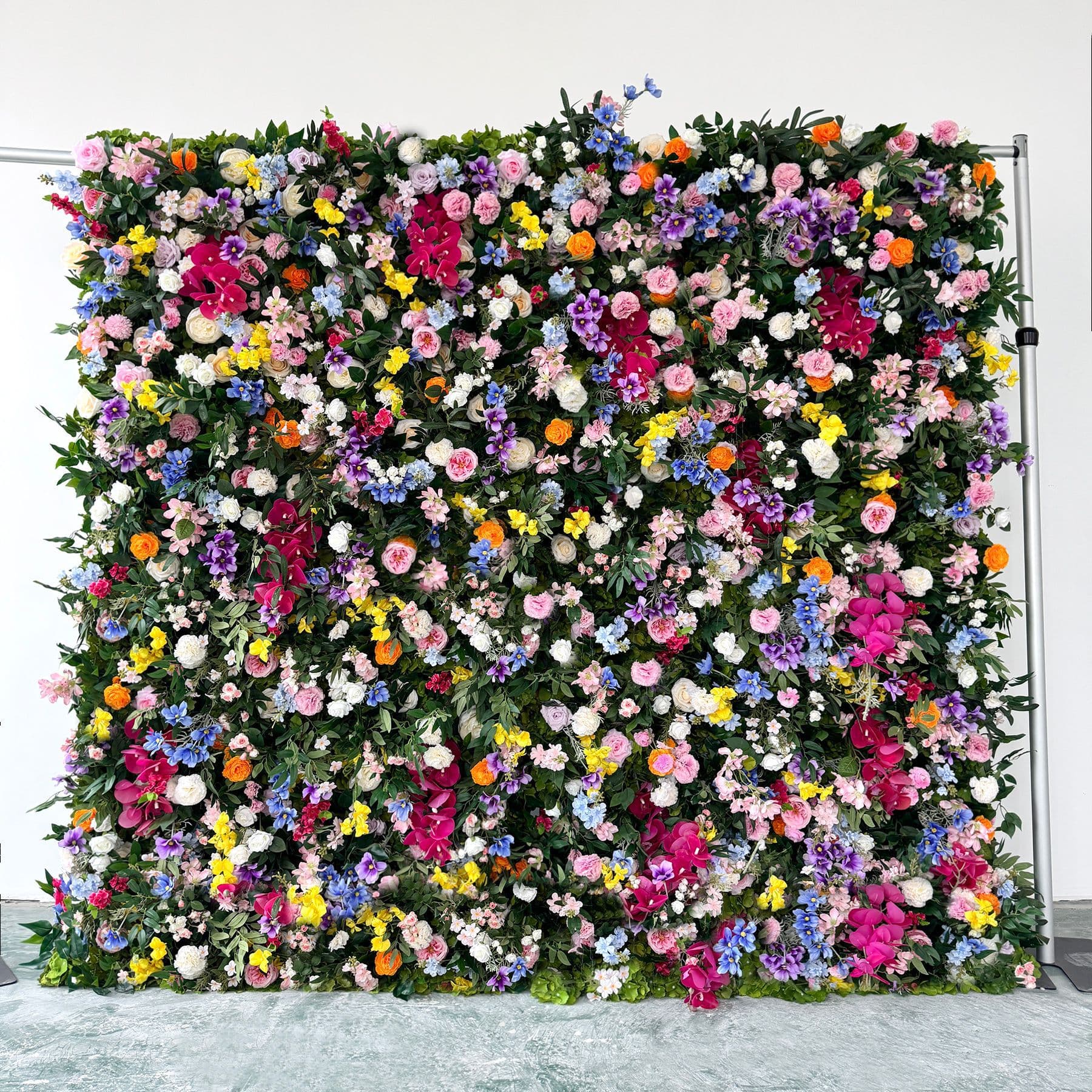 Colorful Artificial Flower Wall Rose Hydrangea Fake Flowers Wedding Backdrop Wall Wedding Photography Faux Flower Decorative Wall