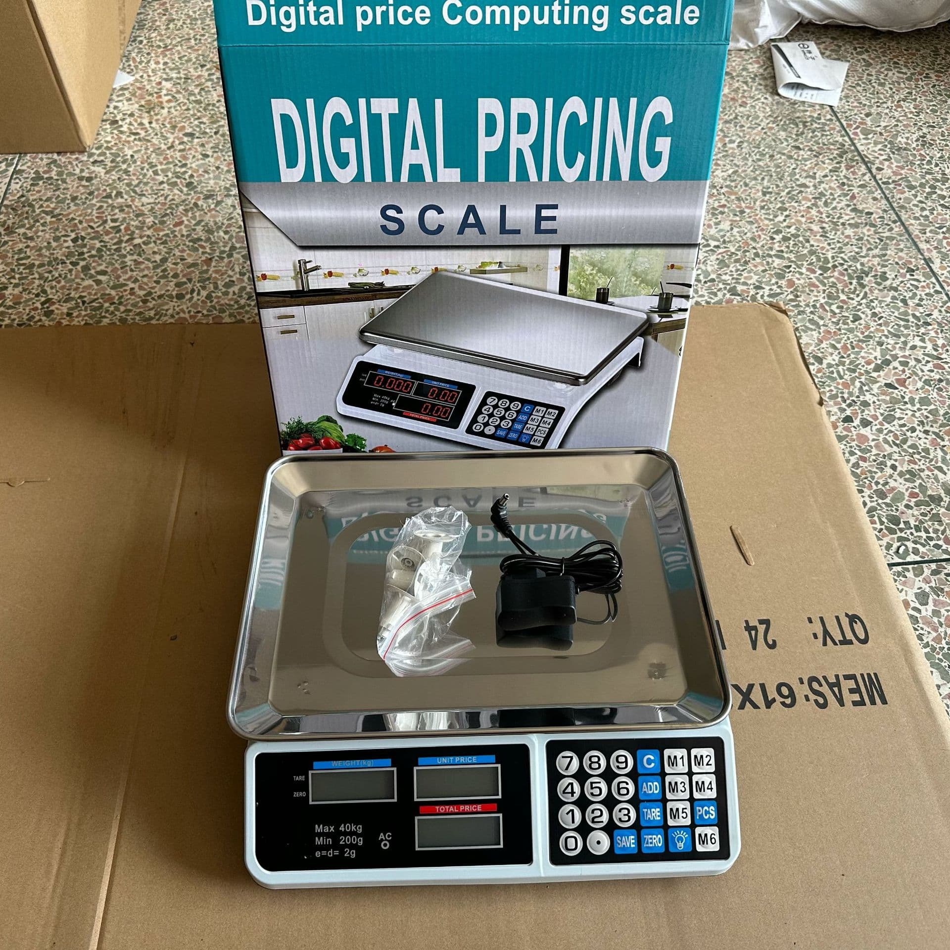 Cross-border Electronic Scale 40KG Kitchen Scale Portable Accurate 30kg Platform Scale Pricing Scale 729 for Fruit Stall