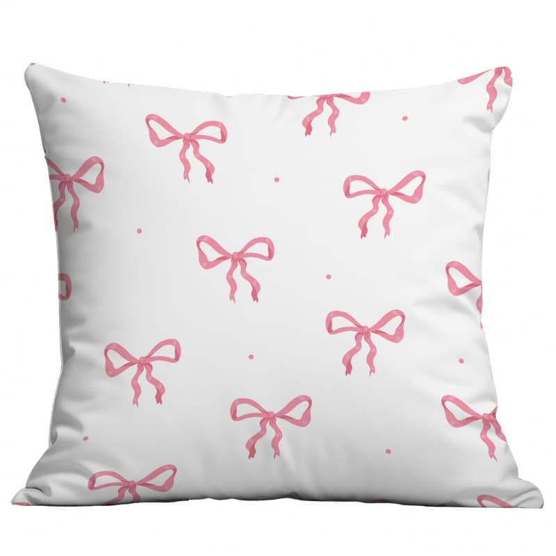 Cross-border Amazon Simple Pink Butterfly Throw Pillow Cover for Living Room, Sofa, Bedroom, Courtyard Short Plush Printed Pillowcase