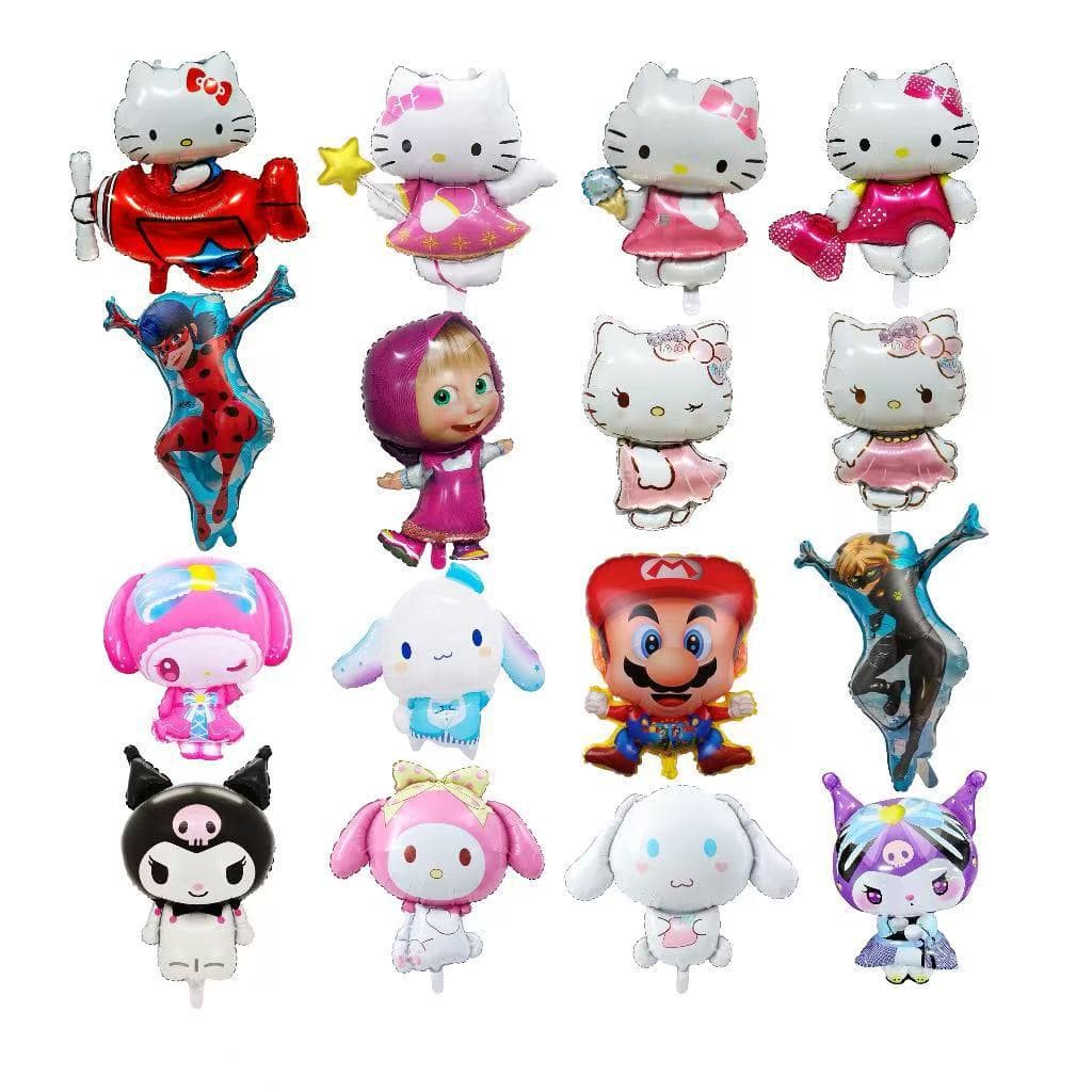 Cross-Border Cartoon Kt Cat Kuromi Balloon Cat Girl Birthday Party Decoration Props Aluminum Film Balloon Wholesale Price
