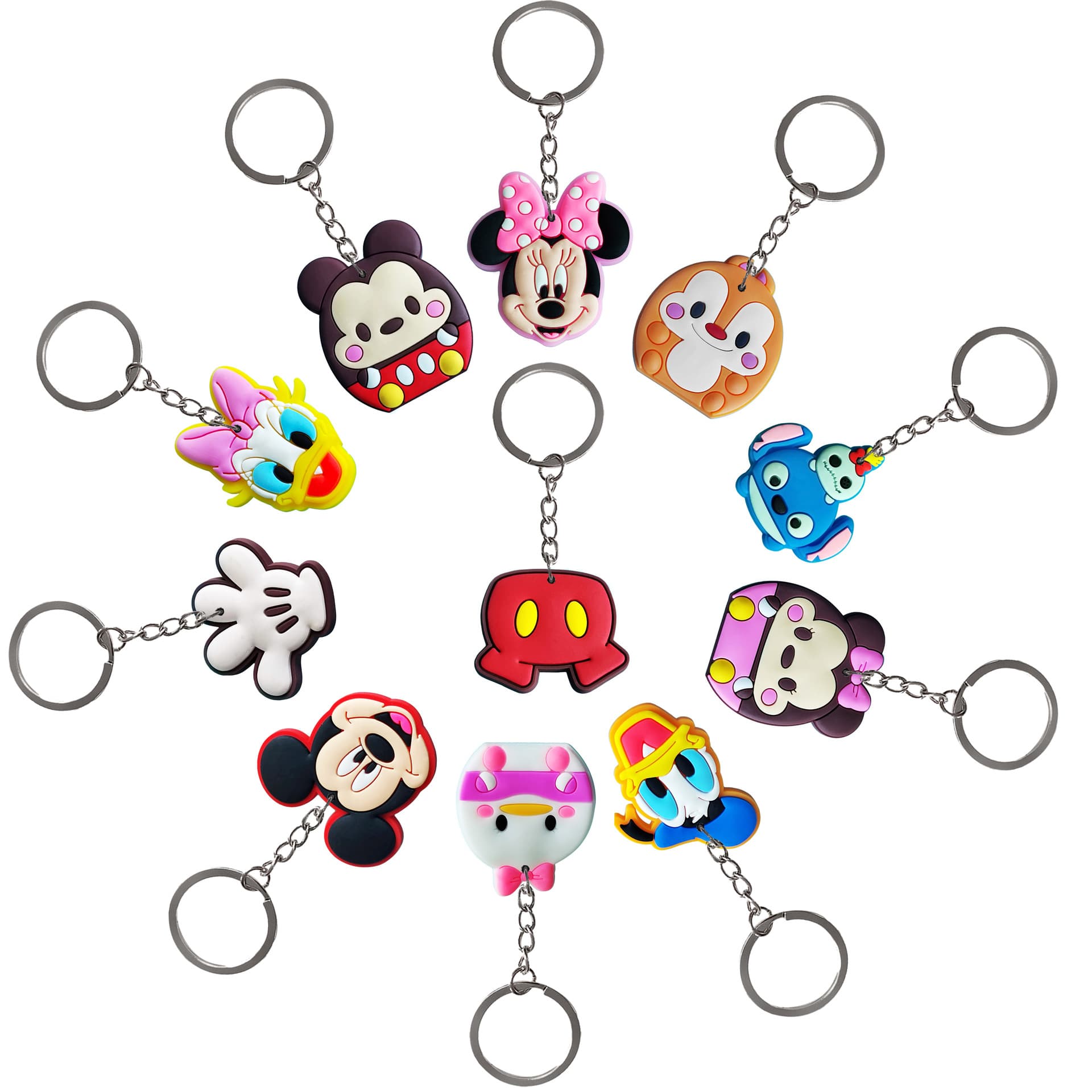 Cross-border E-commerce Cute Mickey Keychain Pendant Bag Cartoon Accessory PVC Silicone Material Keychain Wholesale