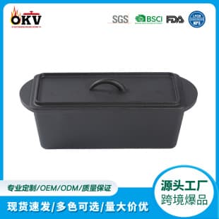 Amazon Hot Seller Cast Iron Bread Pan Factory Direct Rectangular Cast Iron Loaf Pan Toast Baking Pan Cast Iron Bread Pan