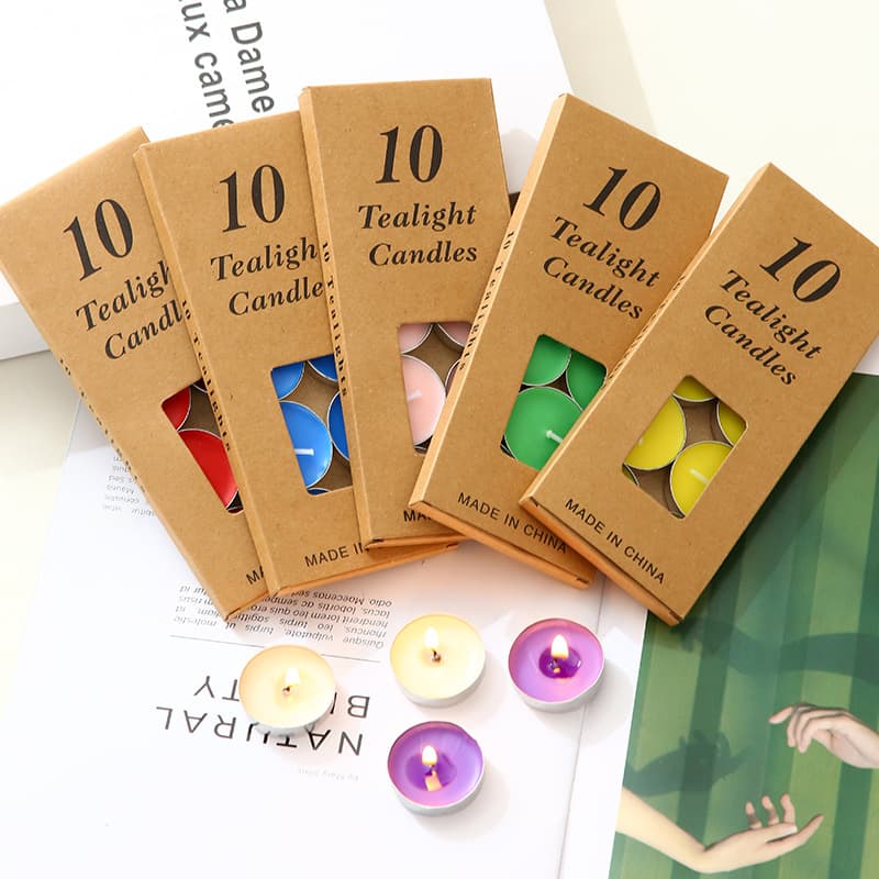 Valentine's Day 10-pack round candles, restaurant, teahouse, tealight, romantic confession, birthday arrangement, small candles wholesale