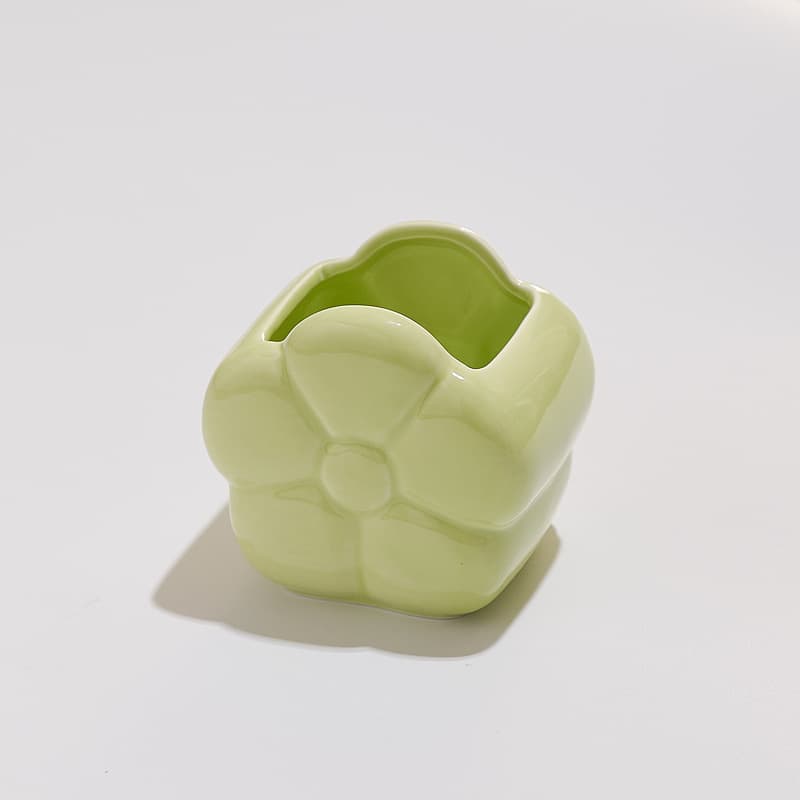 Cream Style Ceramic Fruit Fork, Light Luxury Set, High-End Stainless Steel Fruit Picks, Home Decorative Storage Jar, Wholesale