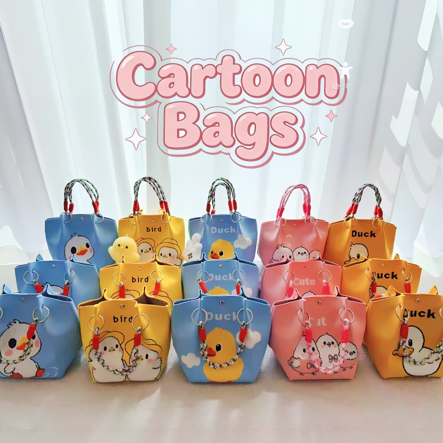 2026 New Cross-Border Hot-Selling Cartoon Animal Knitted Handbag Souvenir Ring Buckle Bag Portable Handbag for Commuting