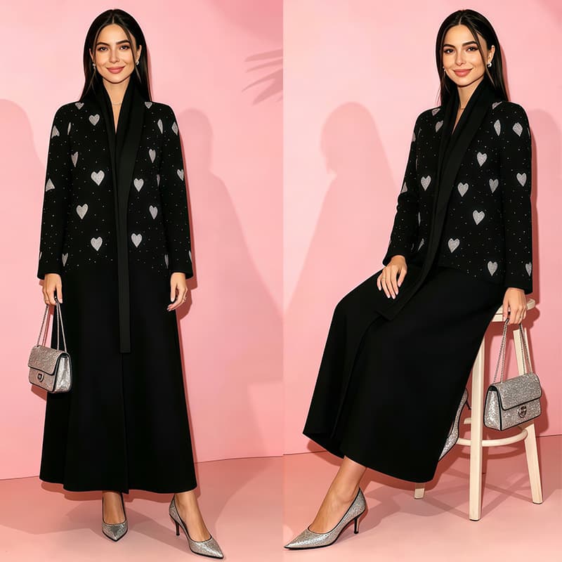 MQ296 modest cross-border e-commerce hot sale 2026 summer new style rhinestone fashion temperament cardigan hot diamond jacket