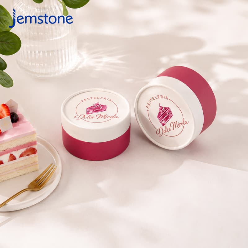 Cake Cup Cylindrical Paper Can Packaging Moisture-Proof Sealed Eco-Friendly Gift Box for Basque Cheesecake, High-Temperature Resistant and Oven-Safe
