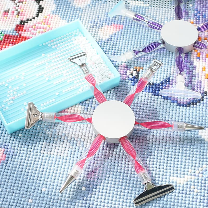 Diamond Painting New Style Multi-Head Dotting Pen, Export Multifunctional Metal Alloy Pen Tip DIY Aluminum Alloy Dotting Tool