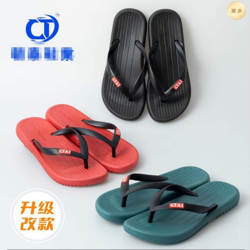 Wholesale Men's Flip Flops, New Solid Color Simple Fashion Beach Sandals, Non-slip Outdoor Style, Shipping Not Included
