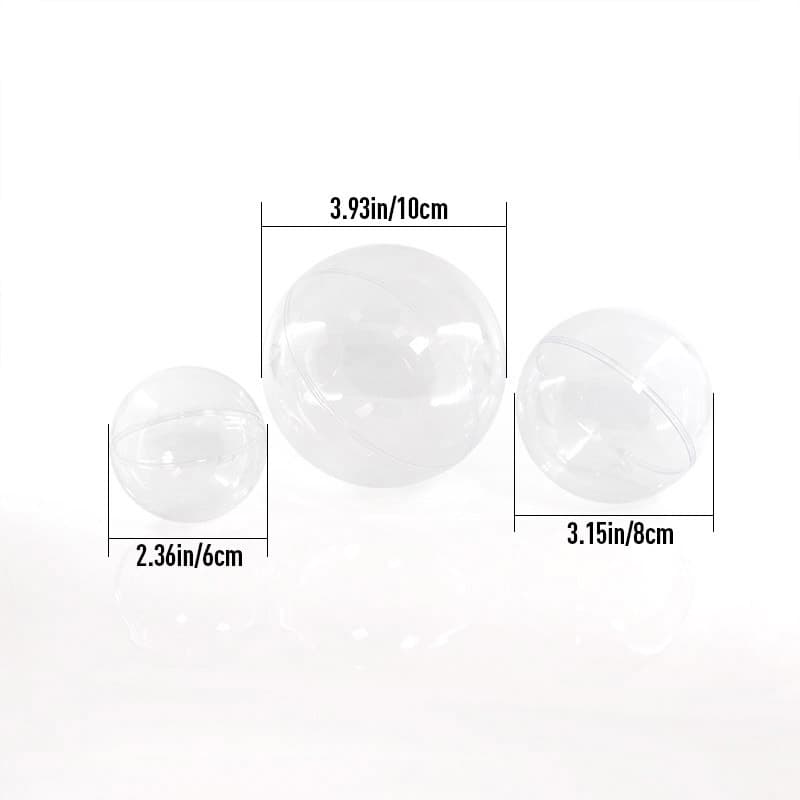 Factory Wholesale 6cm 8cm 10cm Hollow Transparent Christmas Balls Festival Wedding Plastic Spheres Mall Decor Hanging Balls