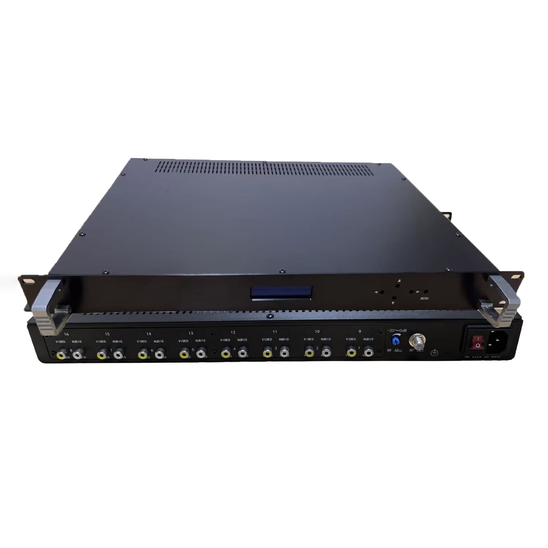 Analog Modulator 8/16 Channel Agile Carrier Frequency Hotel CATV Headend TV System AV to RF