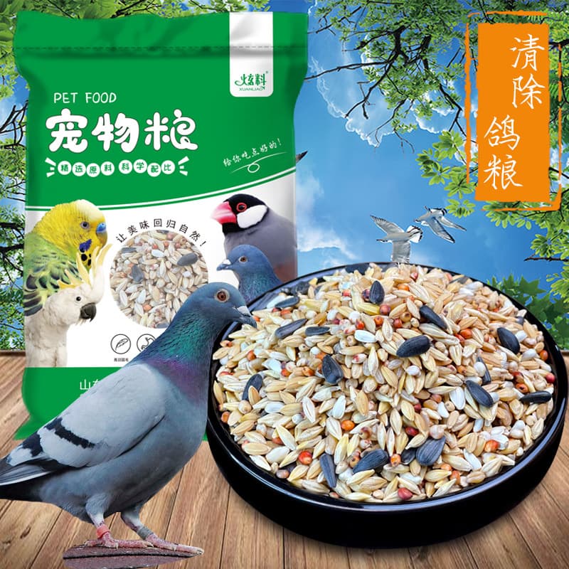 Dazzling material, special A-grade clear pigeon food, pigeon hair change food, professional racing pigeon, homing pigeon change feather food, pigeon food, corn-free feed