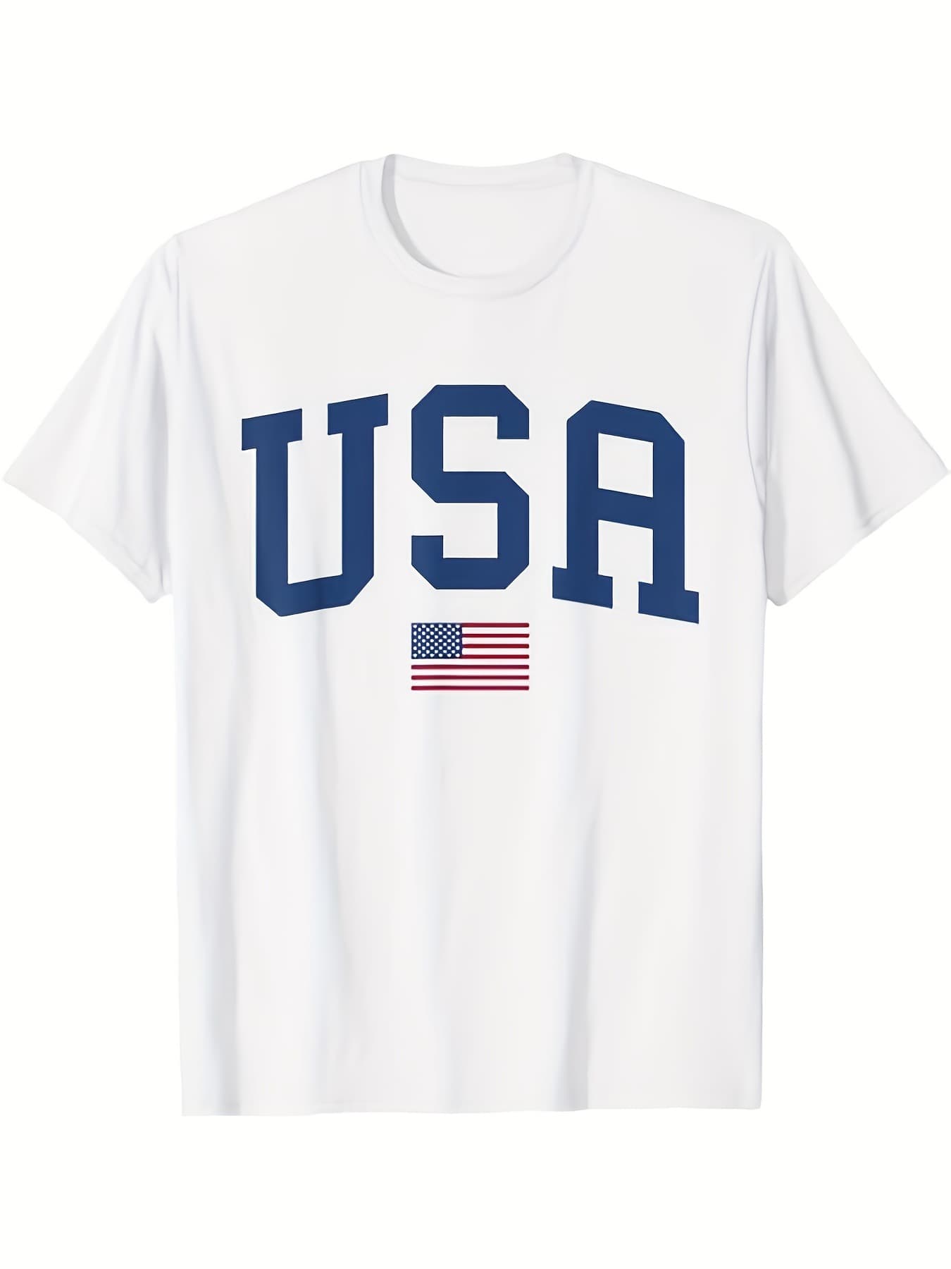 1 Pack 220gsm Heavyweight American T-Shirt - Pure Cotton American Pattern Hanmei Factory Wholesale