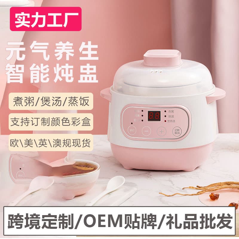 Electric Stew Pot for Home Use, Fully Automatic Water-bath Steaming Ceramic Multi-functional Soup Pot, Bird's Nest Stewing, Health-preserving Electric Stew Pot, Casserole