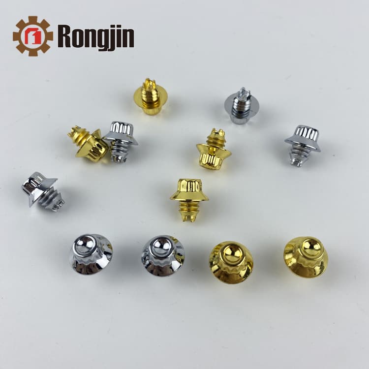 6.9mm ABS chrome-plated, glossy black, gold car wheel hub decorative nails.