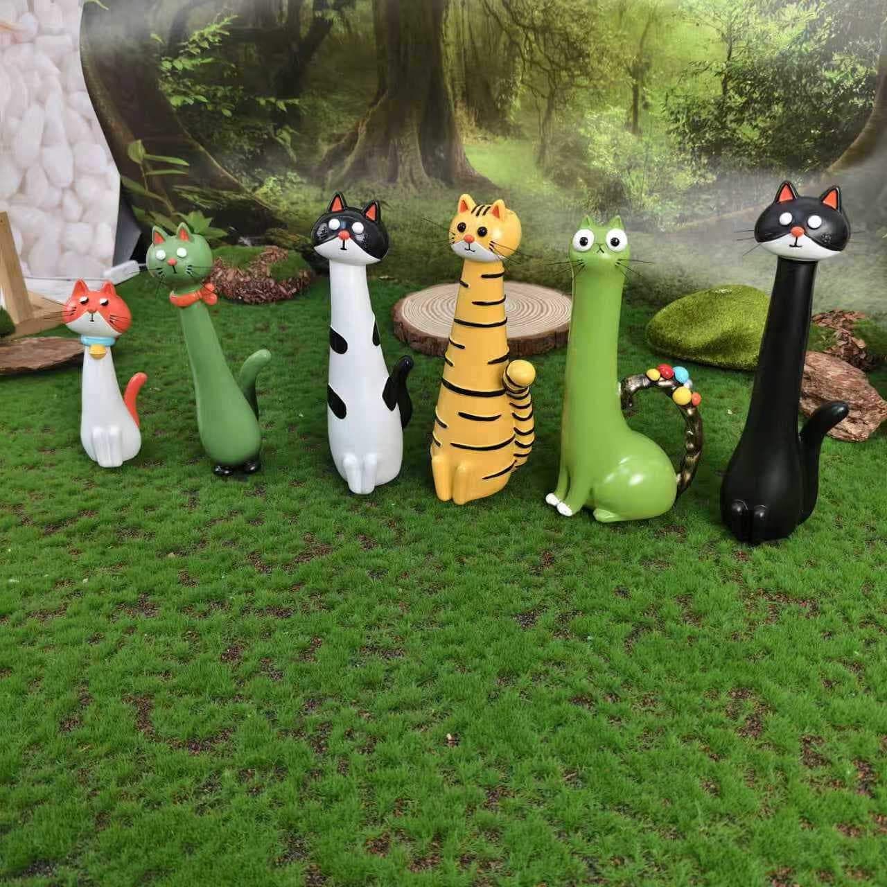 Independent Site Best-Selling Quirky Cat Vase Fun Cat Ornament Novelty Black Cat Sculpture Mini Desktop Resin Decoration
