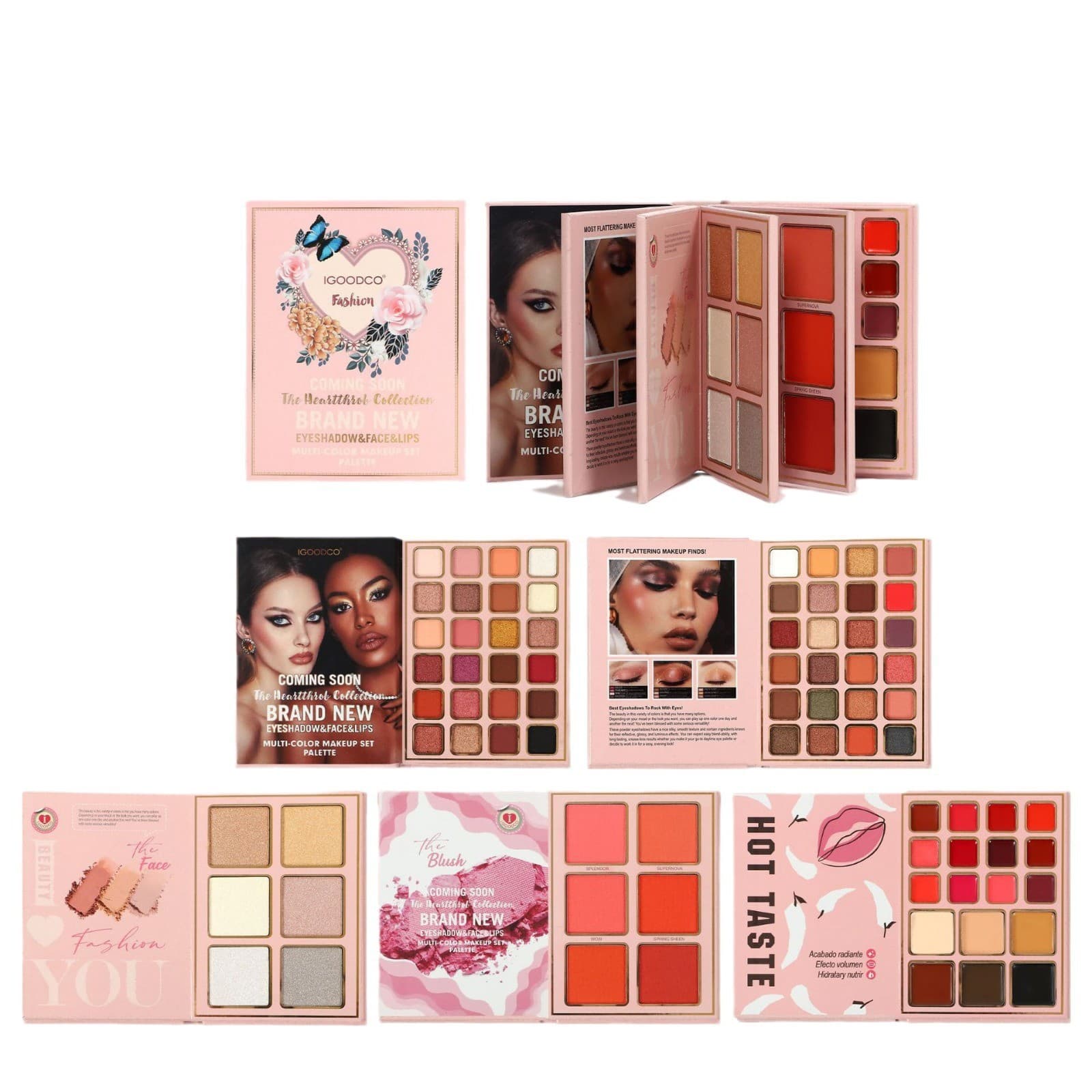 Foreign trade cross-border 78-color five-page book eye shadow palette matte pearlescent blush high-gloss concealer lipstick cross-border hot style
