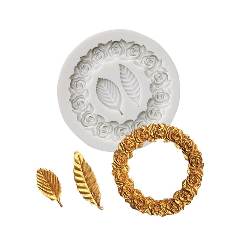 Garland Leaf Liquid Silicone Mold Cake DIY Chocolate Mold Photo Frame Mirror Frame Fondant Baking Mold