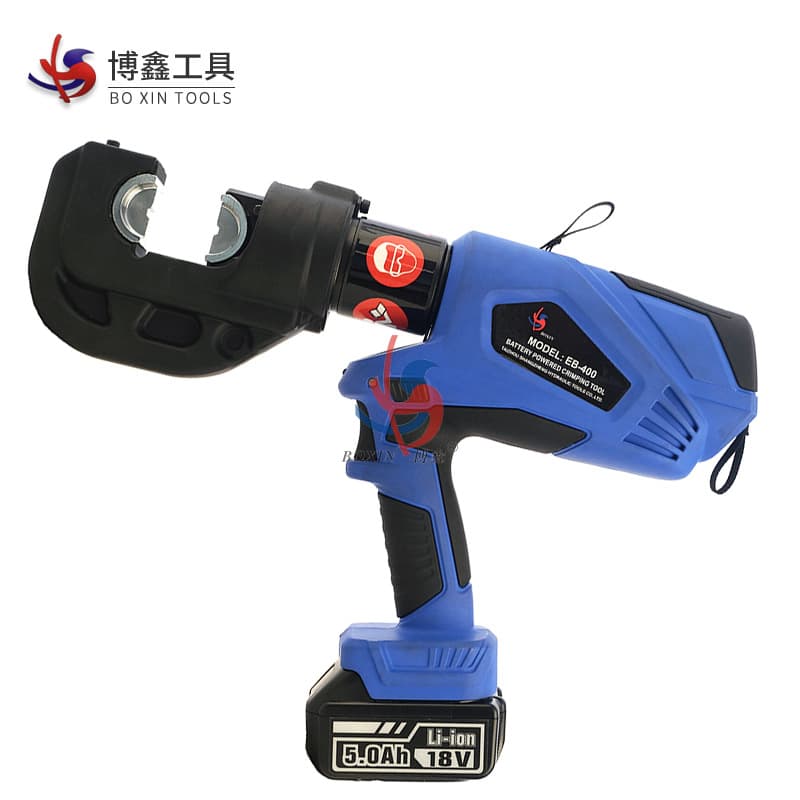 16-400mm² Rechargeable Electric Hydraulic Pliers, Two Batteries One Charger, Copper and Aluminum Lug Electric Hydraulic Wire Crimper