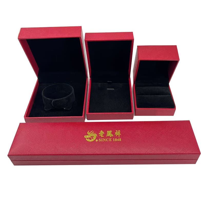 Fengxiang Gold Jewelry Box Ring Box Pendant Necklace Box Bracelet Chain Jewelry Packaging Gift Box Source Factory