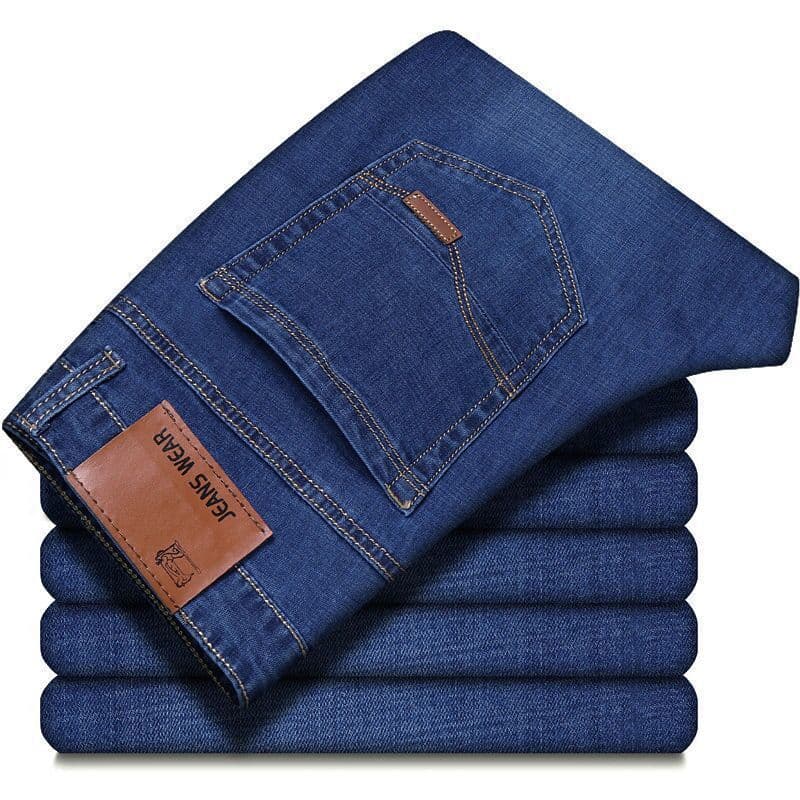 Factory Direct Men's Jeans, Spring/Summer Straight-Leg High-Quality Stretch Business Casual Men's Denim Long Pants