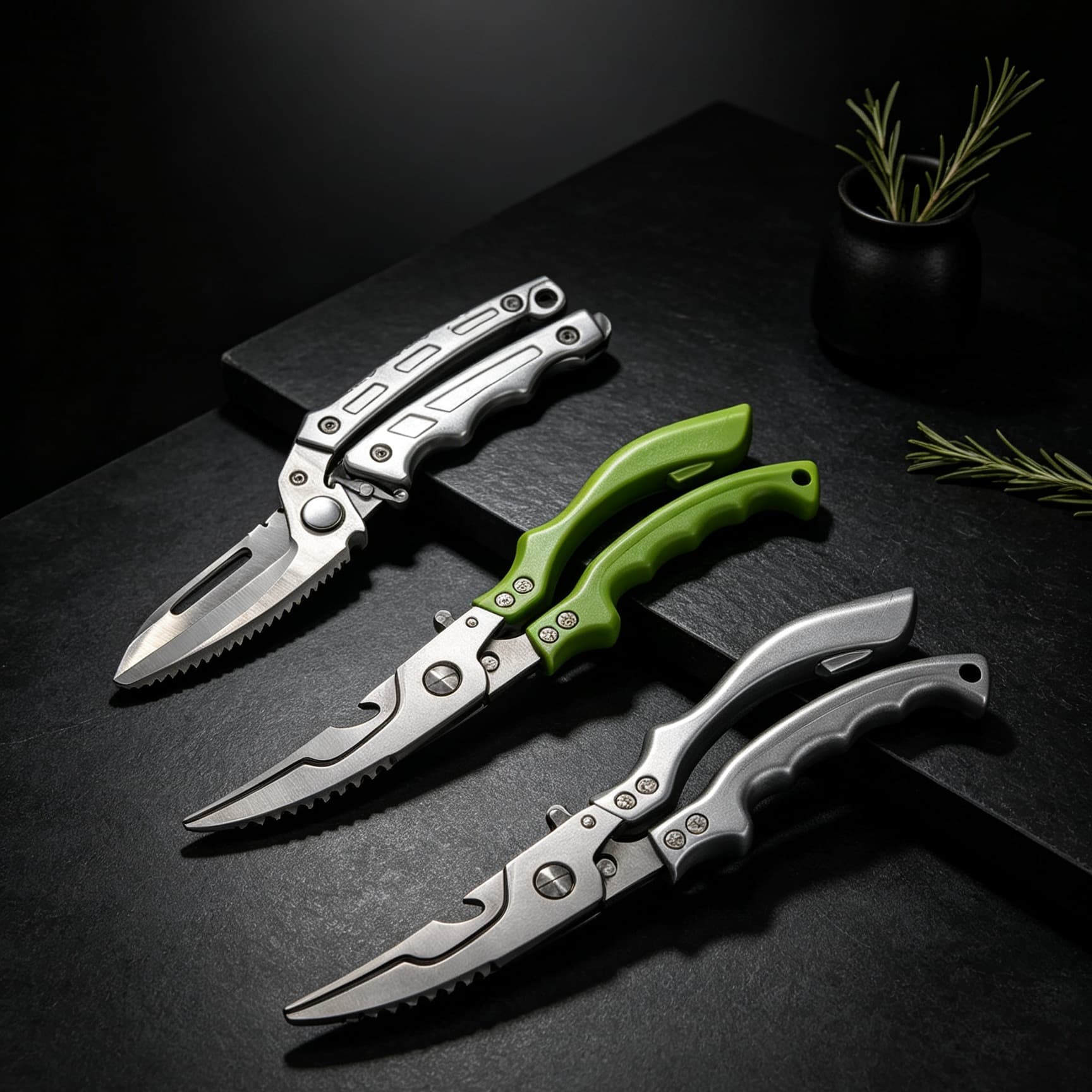 Kitchen Multi-functional Poultry Shears, Non-slip Handle, Stainless Steel Kitchen Scissors, Strong for Cutting Chicken, Duck, Fish Bones, Household Scissors