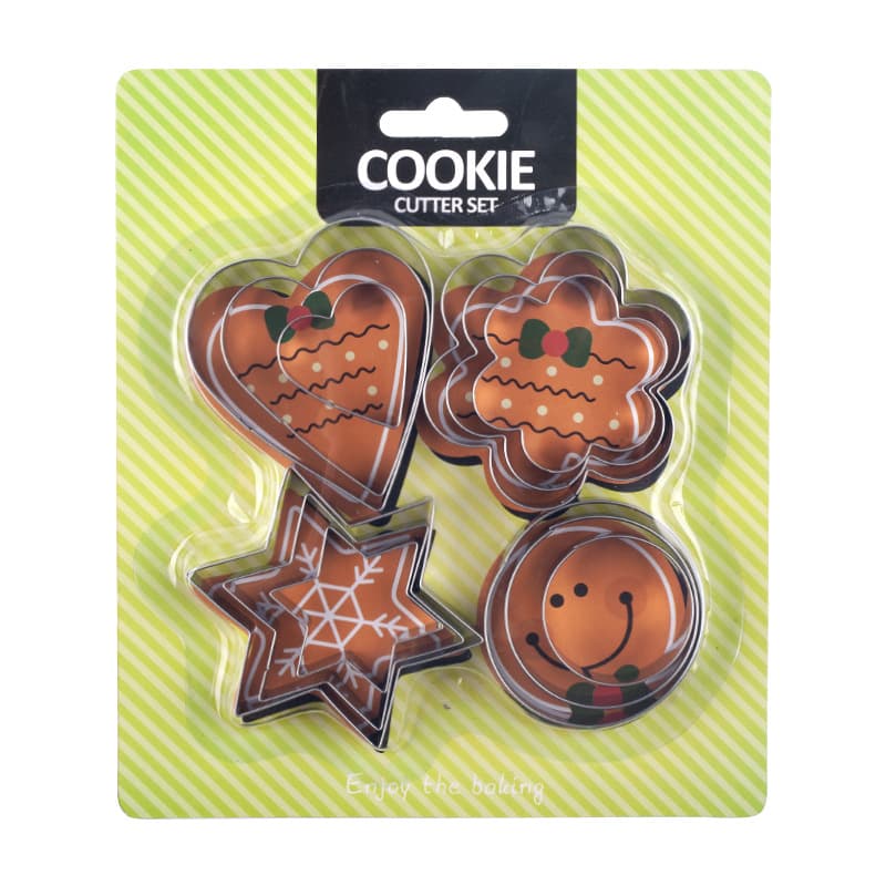 12-Piece Stainless Steel Cookie Cutter Set Christmas Cookie Baking Molds DIY Baking Tools