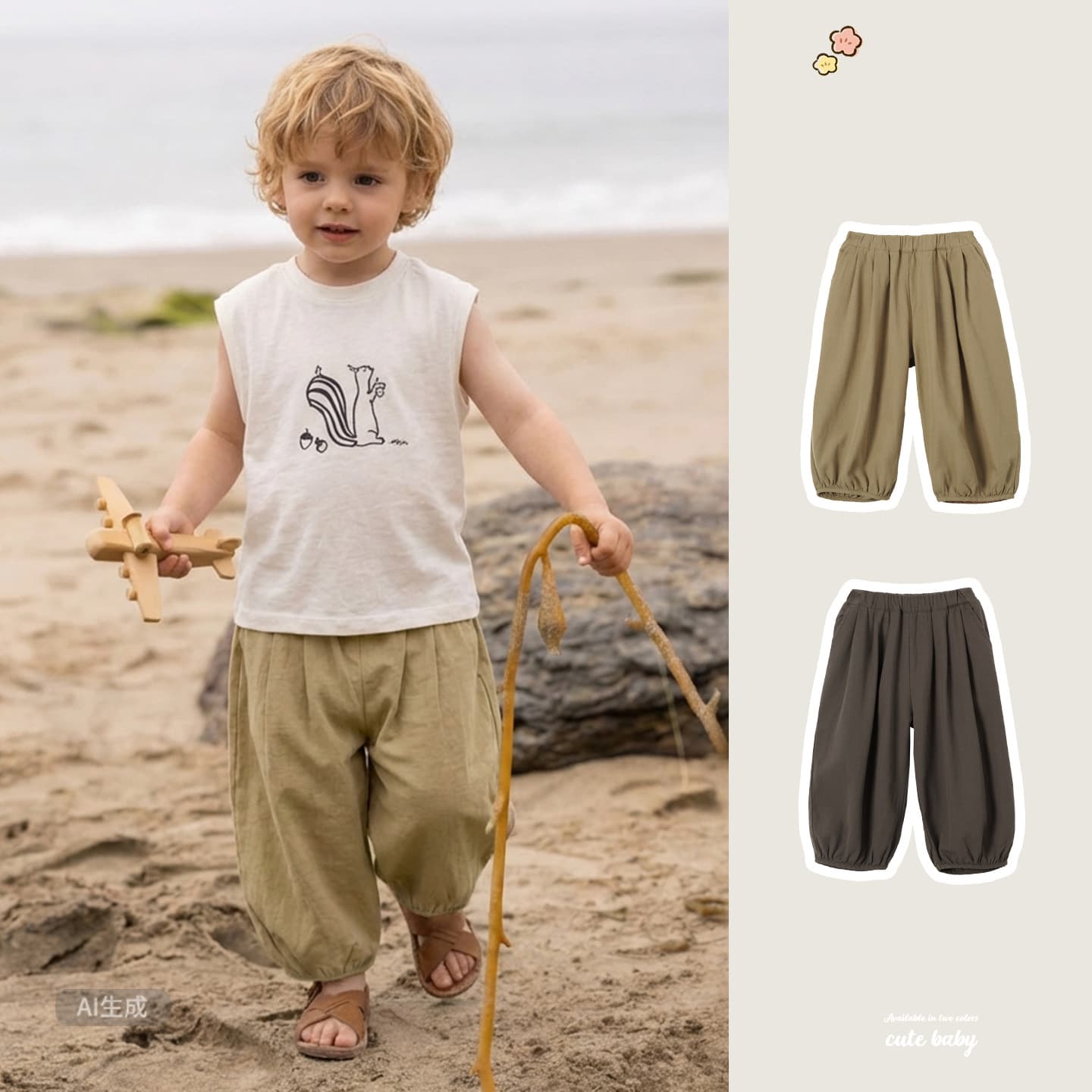 [New product special offer] Cotton loose trousers for men and women, new summer casual and versatile children's leggings trousers