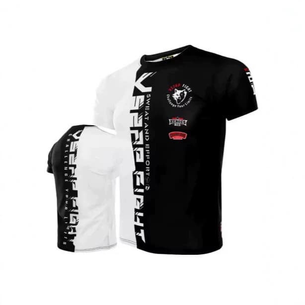 Interesting 3D tiger print T-shirt, fashionable gym, Muay Thai sport, men's T-shirt, casual and loose O