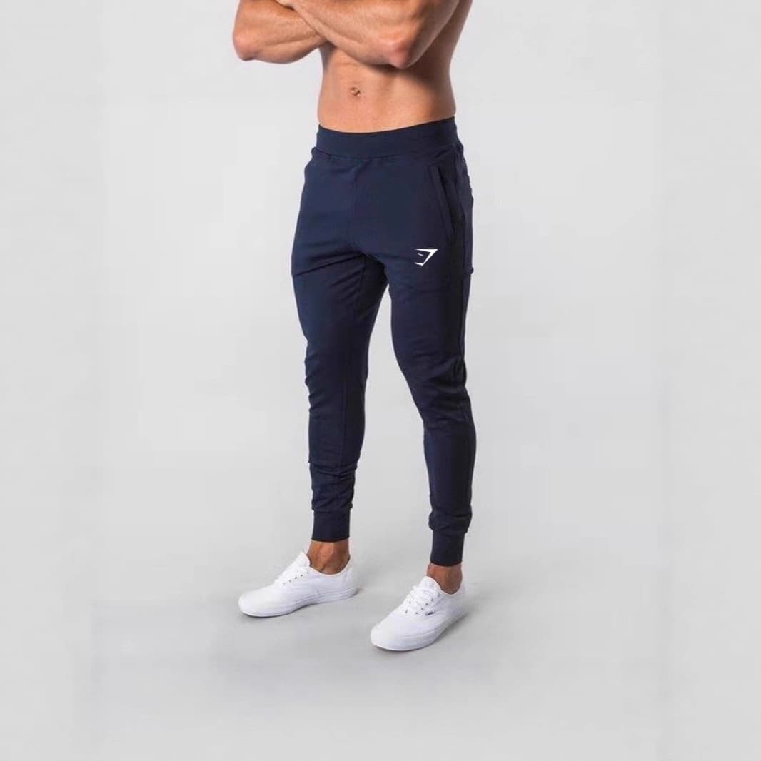 GYMSHARK Men's Sweatpants, Muscle Sports Fitness Cotton Printed Casual Long Pants, Running Training Jogger Pants