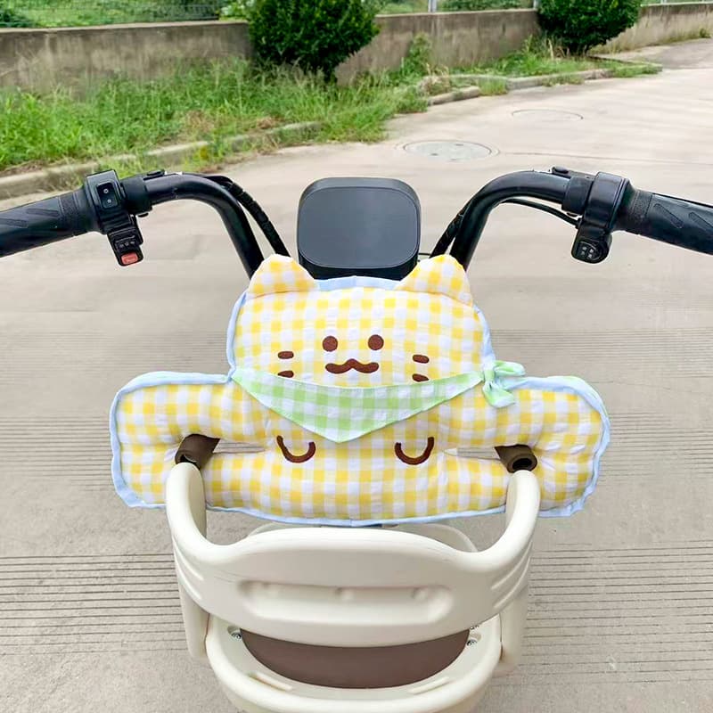 Cartoon electric car child seat baby anti-collision pad battery motorcycle universal infant front thickened protective pad