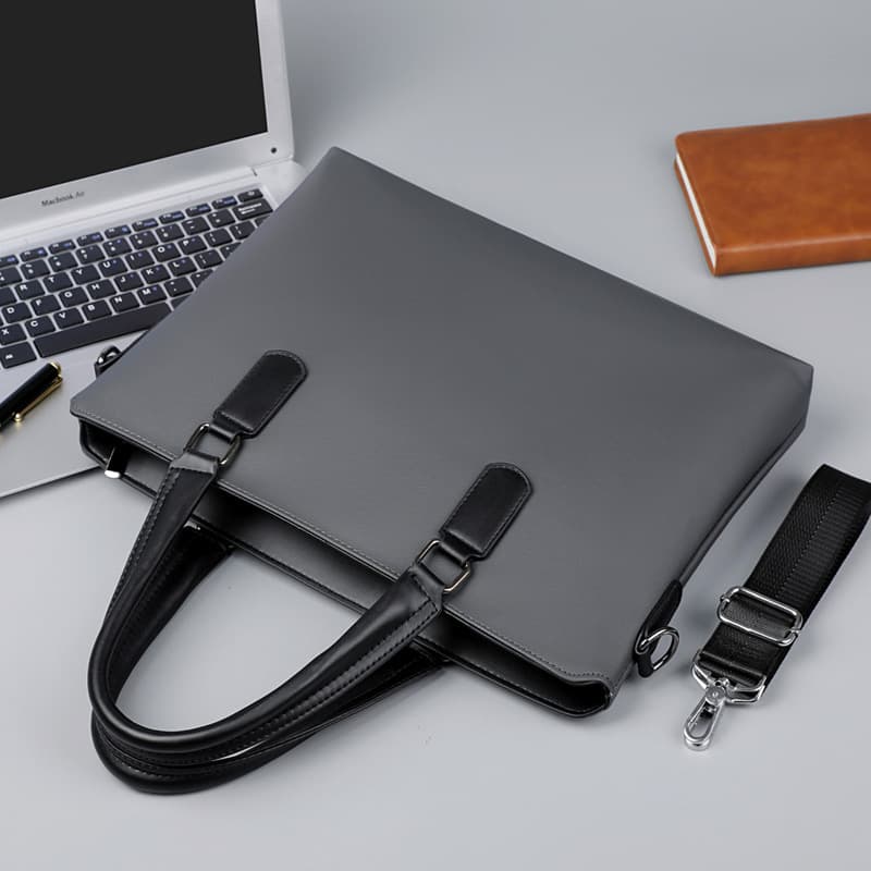Yishan leather goods customized logo briefcase unit holiday meeting package party school meeting document package employee handbag