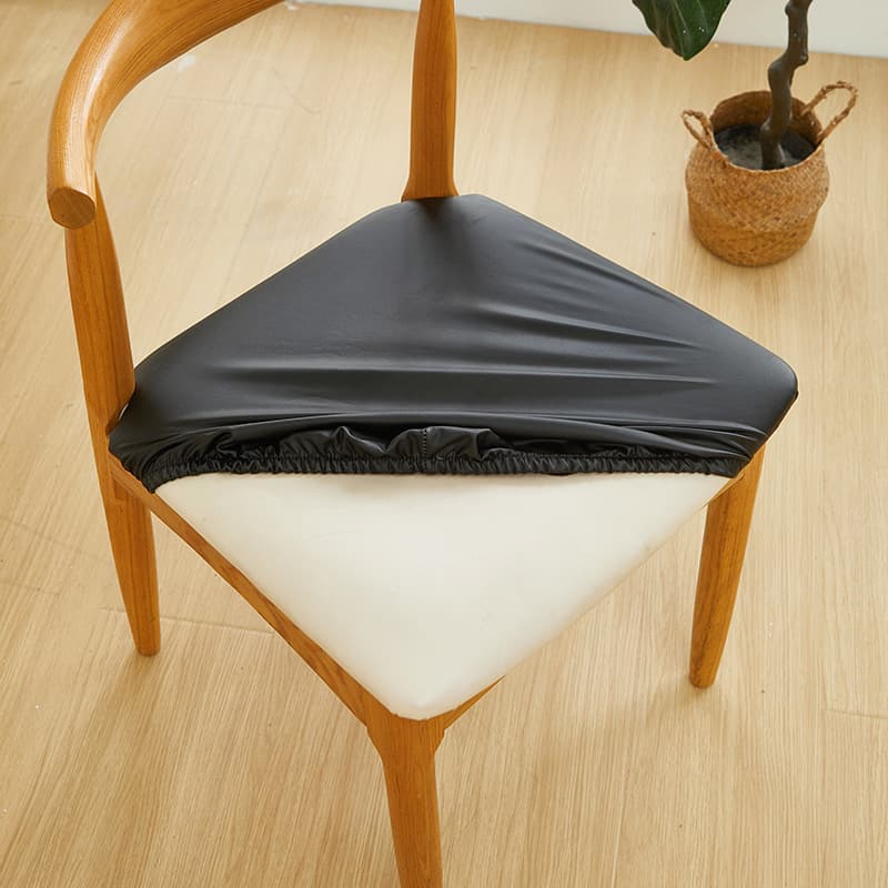 PU Waterproof Square Cushion Cover, Leather Dining Chair Cover, Chair Seat Cover, Hotel Chair Protector, Home Seat Cushion Cover, Wholesale