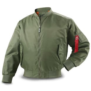 Men's MA1 Pilot Jacket Spring/Autumn Stand Collar Jacket Streetwear Air Force Pilot Jacket Men's Spring/Autumn Pure