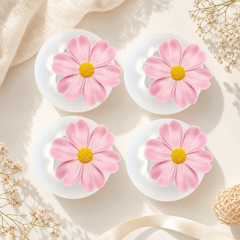 Cherry Blossom Food-Grade Silicone Mold DIY Aroma Mousse Cake Floral Petals Plaster Resin Chrysanthemum Mold