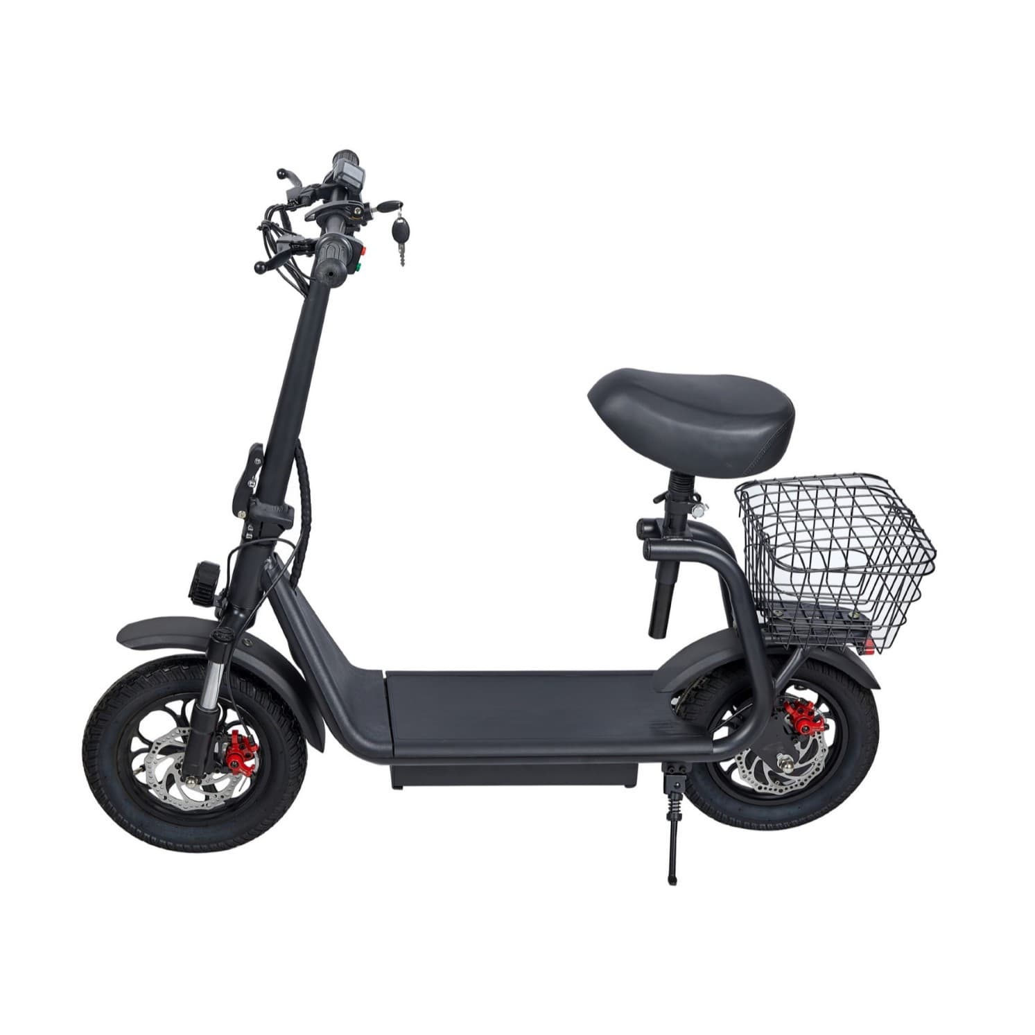 Xiaohalei 12-inch Adult Electric Scooter with Seat Portable Battery Scooter Lithium Battery