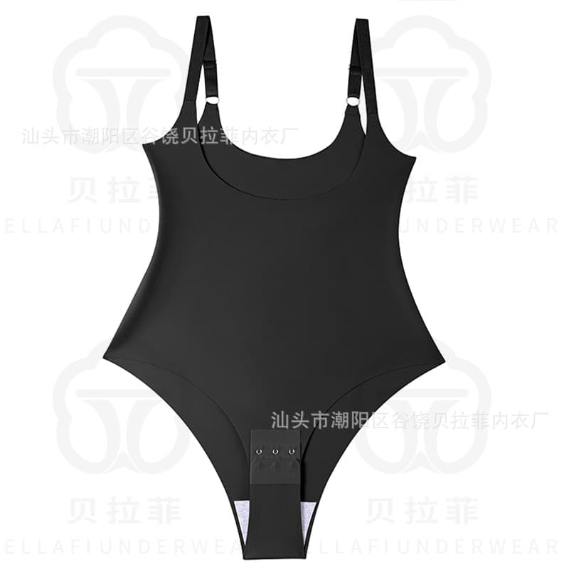 European and American Seamless Slimming Bodysuit for Women with Crotch Snap Buttons, Full Body Shaper, Waist and Chest Control Jumpsuit
