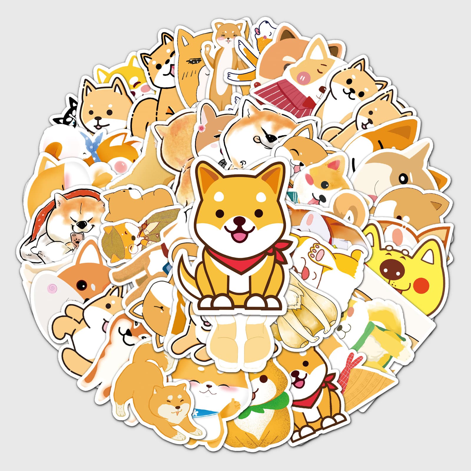 51 Unique Cute Cartoon Wood Dog Graffiti Animal Puppy Luggage Tablet Computer Car Waterproof Sticker