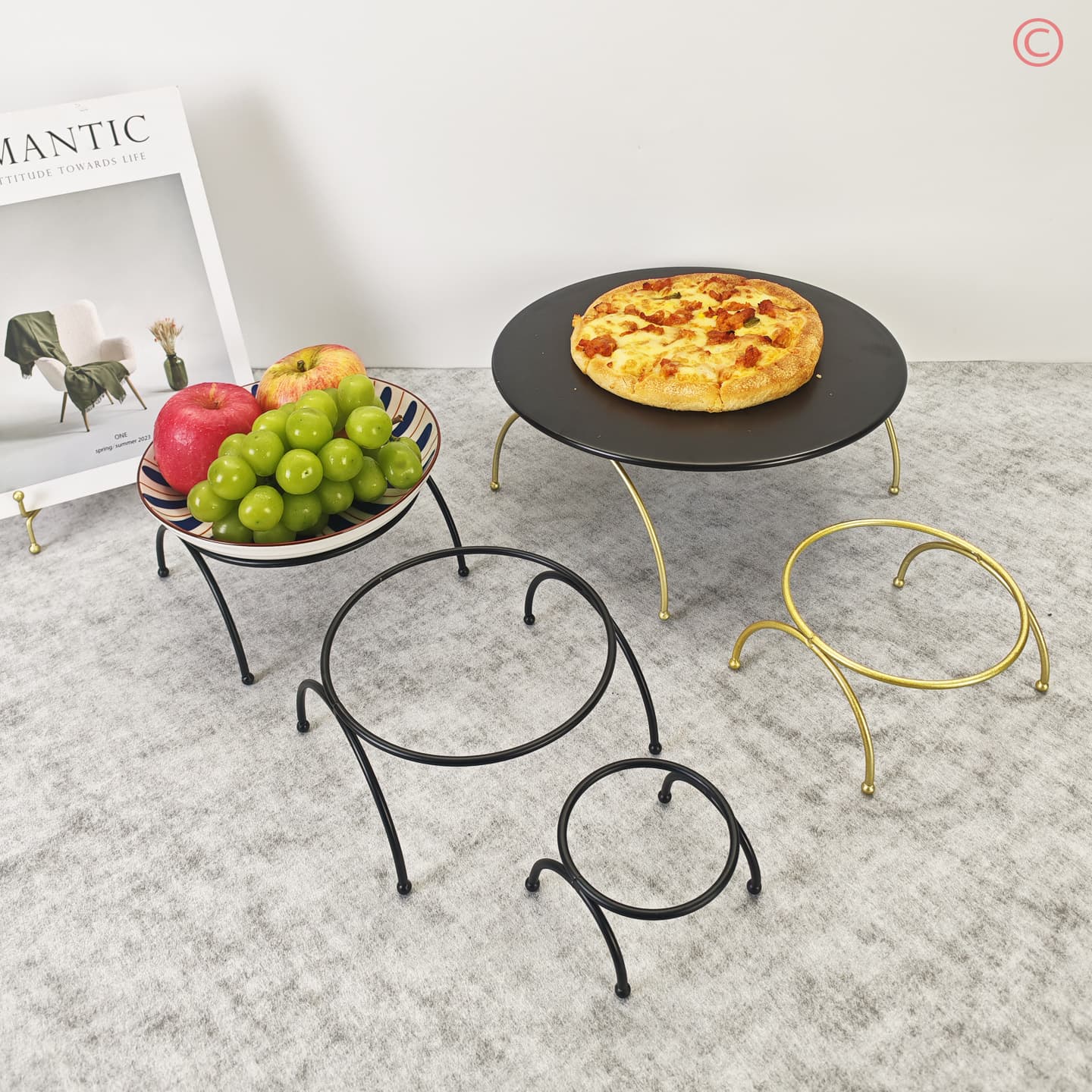 European-Style Dessert Stand, Dessert Table, Tall Cake Display Stand, Tray, Cold Meal Tea Break Display Table, Buffet Decorations