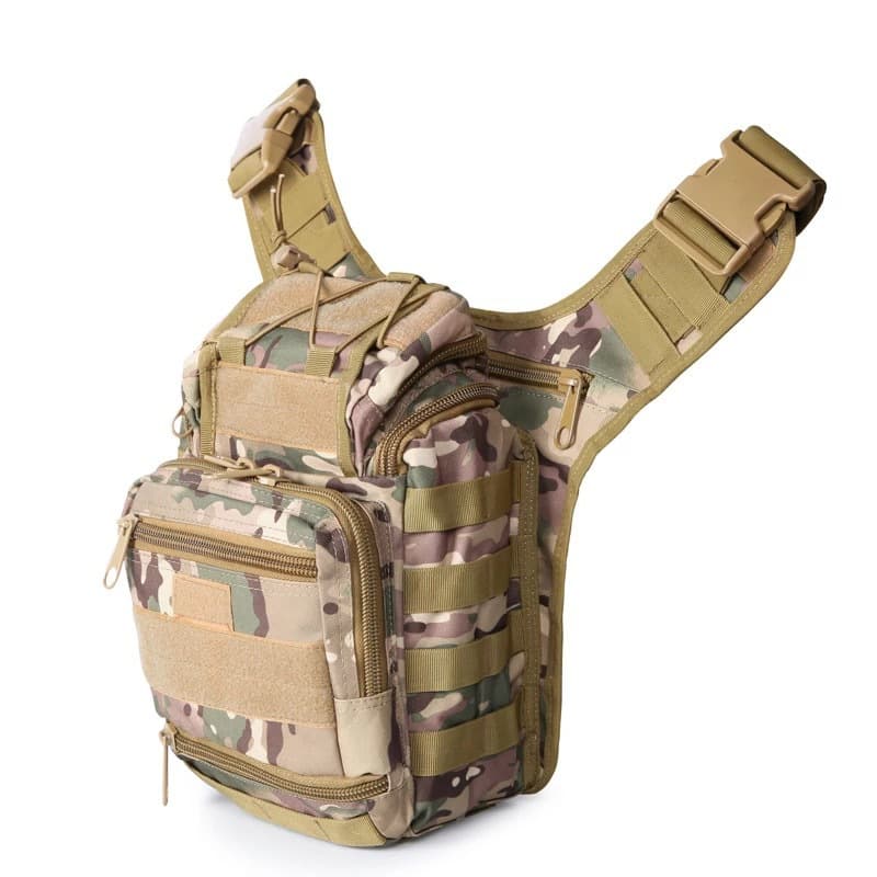 Cross-border Amazon Tactical Saddle Bag Convertible Single Shoulder Backpack Chest Bag Waterproof Camouflage Crossbody Camera Bag Pelican Saddle Bag