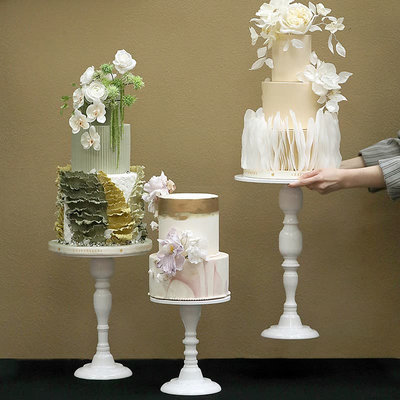 Iron Cake Stand Wedding Prop European Style Wedding Dessert Table Tall Cake Plate White Dessert Display Stand