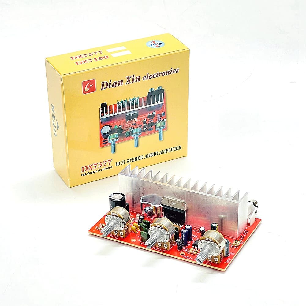 TDA7377 Amplifier Board, Stereo HIFI Car Audio Amplification Module with Bass and Treble Adjustment