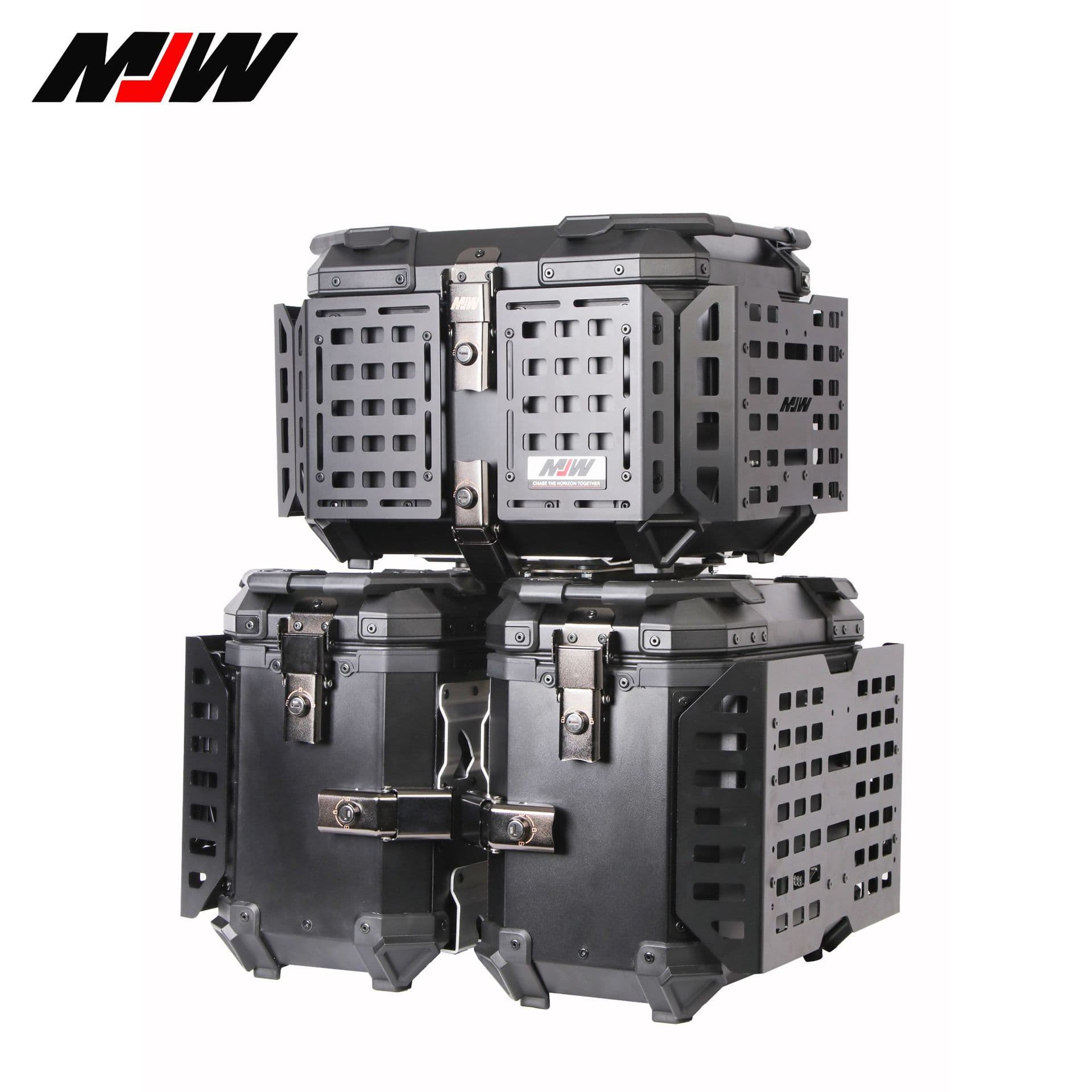 Multi-functional Armor Black Aluminum Alloy Three-Box Motorcycle Tail Box Side Box Scooter Electric Vehicle Niu Trunk