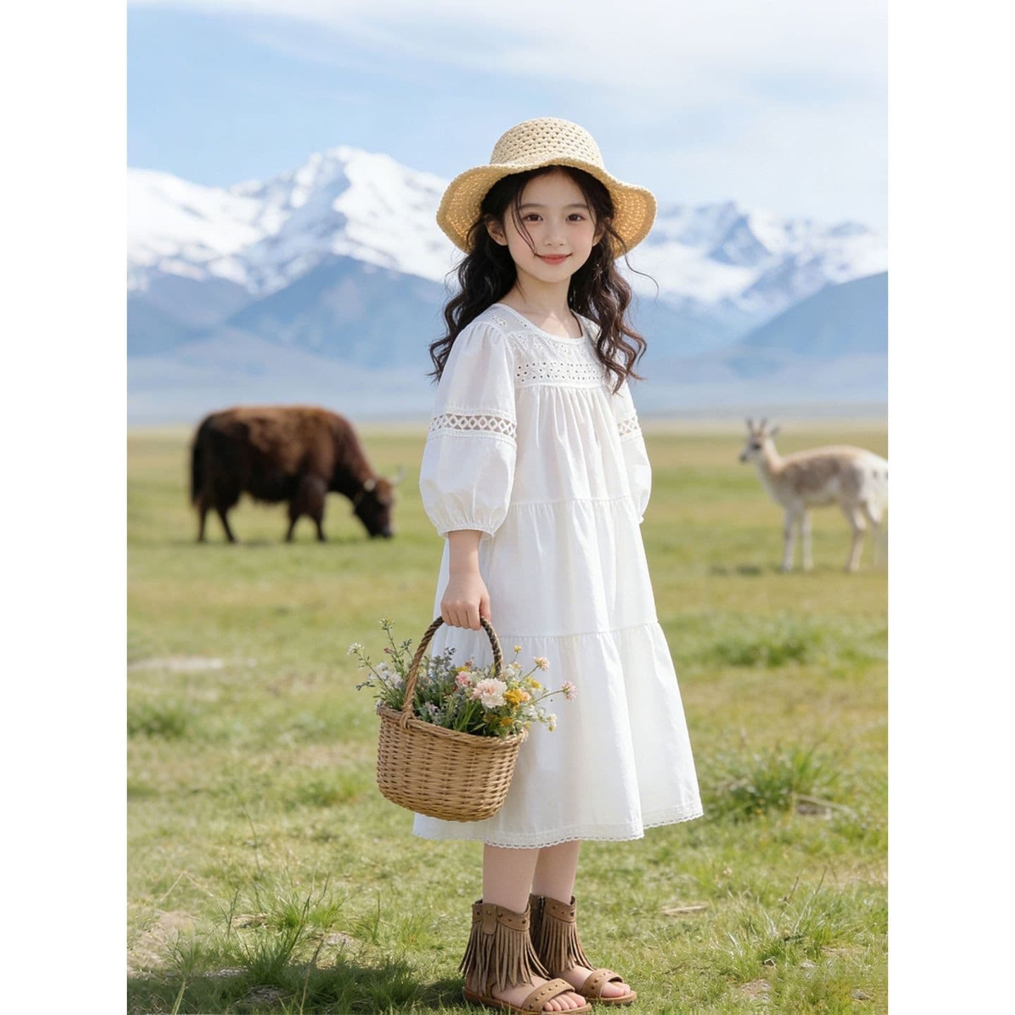 Beijiang Wolf Girls Summer Dress 2026 New Fashionable Teenager Summer Dress Student Korean Version Public