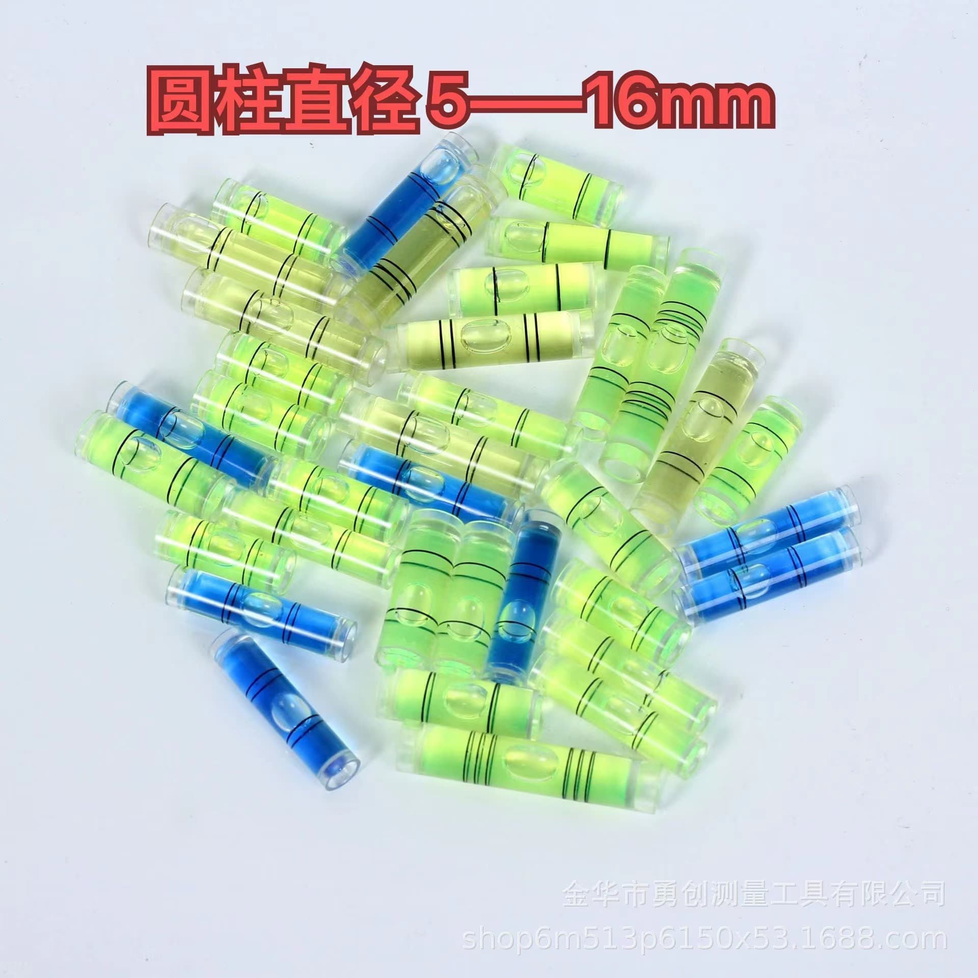Various specifications cylindrical bubble level, green frame level gauge, TV stand leveling bead, leveling adjustment.