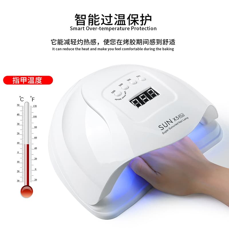 Cross-border Nail UV Lamp Dryer Nail Lamp Does Not Blacken Hands Curing Lamp Dryer High Power Quick Dry